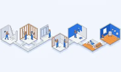 Image illustrant l'article Chantier de rénovation : l'ordre de passage des artisans, étape par étape